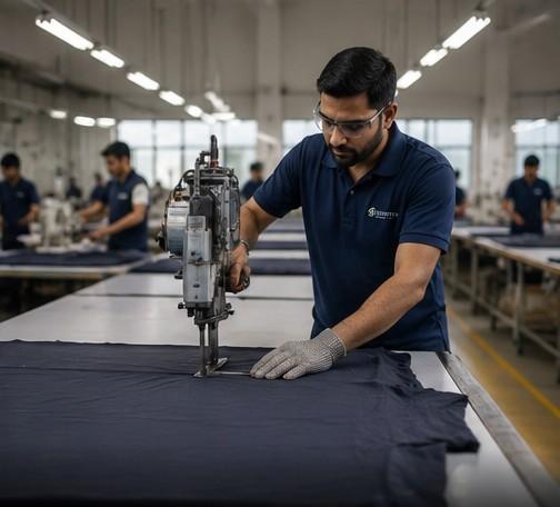 Cutting stage of uniform manufacturing